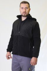 Twoa Workwear Rüzgara Dayanıklı Softshell Polar Mont Siyah - 2XL