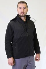 Twoa Workwear Rüzgara Dayanıklı Softshell Polar Mont Siyah - 2XL
