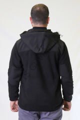 Twoa Workwear Rüzgara Dayanıklı Softshell Polar Mont Siyah - S