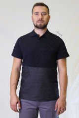 Twoa Workwear Kısa Kollu Lakost TW-1400 LACİVERT RENK ÖNÜ KOT DESTEKLİ - L