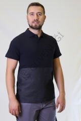 Twoa Workwear Kısa Kollu Lakost TW-1400 3XL - SİYAH KOT DESTEKLİ