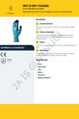 2A DELTA PLUS Vv636 Nitril Üstü Köpük Nitril Eldiven BLUE - 7