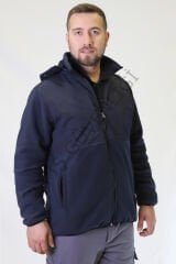Twoa Workwear Rüzgara Dayanıklı Softshell Polar Mont LAcivert - M