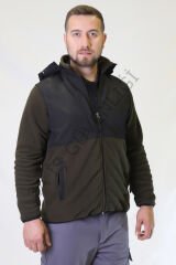 Twoa Workwear Rüzgara Dayanıklı Softshell Polar Mont HAKİ YEŞİL - 2XL