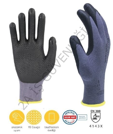 2A WR Ultimo Esd İçi Dotlu 1/4 Köpük Nitril Kaplı Eldiven