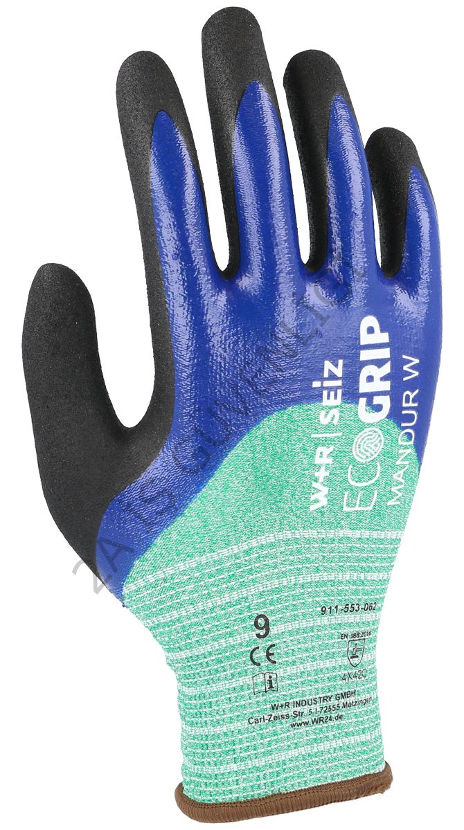 2A WR Ecogrip Mandur W C Kesilmez 3/4 Kaplı Köpük Nitril Eldiven