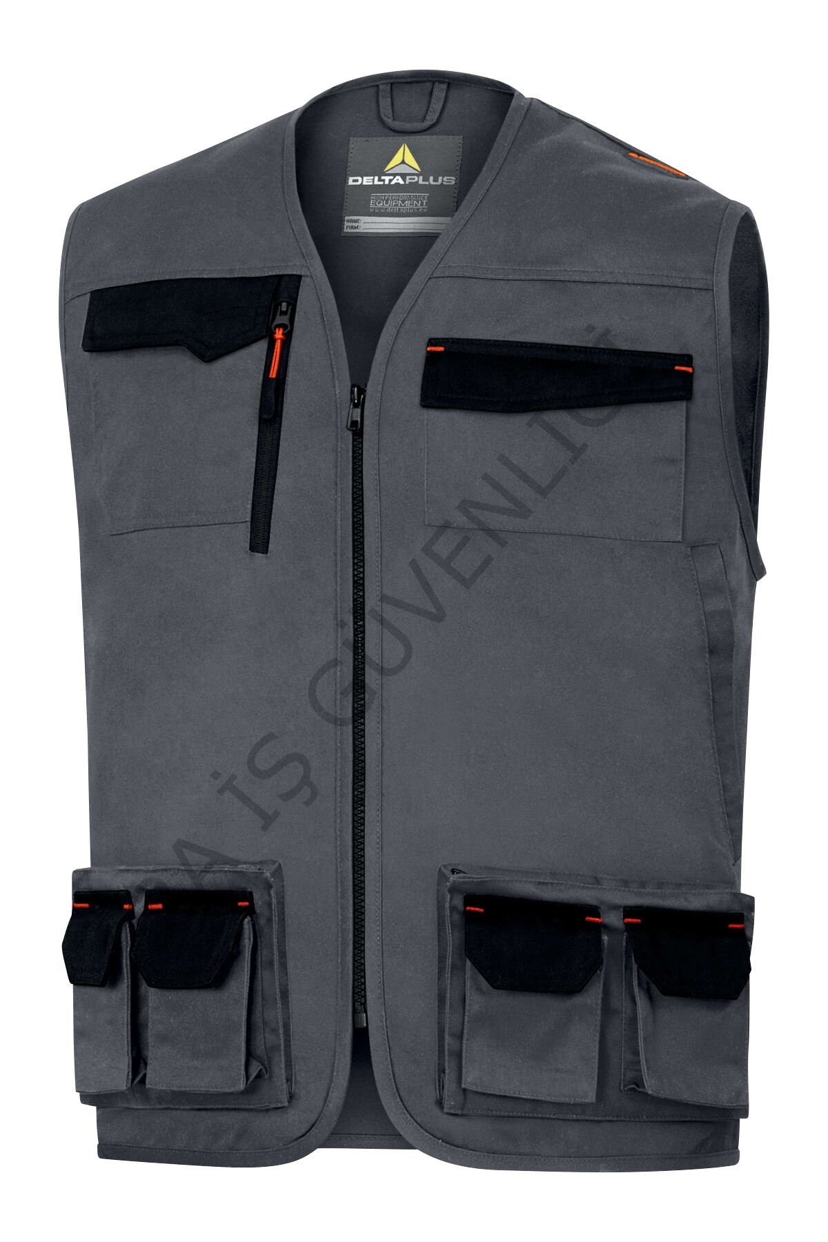 2A DELTA PLUS M2gi2 Mach Yelek GRİ-TURUNCU - L