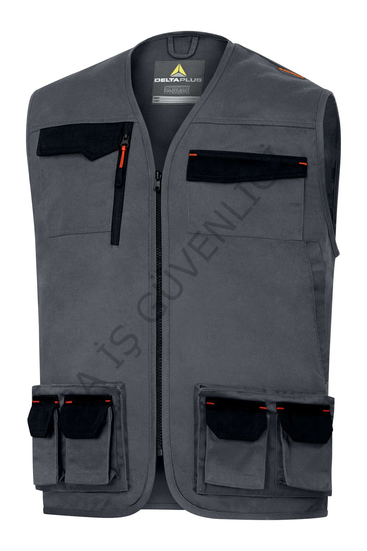 2A DELTA PLUS M2gi2 Mach Yelek GRİ-TURUNCU - S