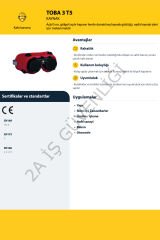 2A DELTA PLUS Toba 3 Kaynakçı Gözlüğü Kırmızı - STANDART