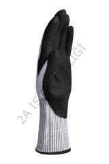 2A DELTA PLUS Vecutf01 F Kesilmez 1/4 Köpük Nitril Kaplı Parmak Arası Takviyeli  Eldiven GRAY - 8