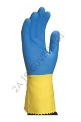 2A DELTA PLUS Ve330 Lateks Eldiven SARI-MAVİ - 8-8,5
