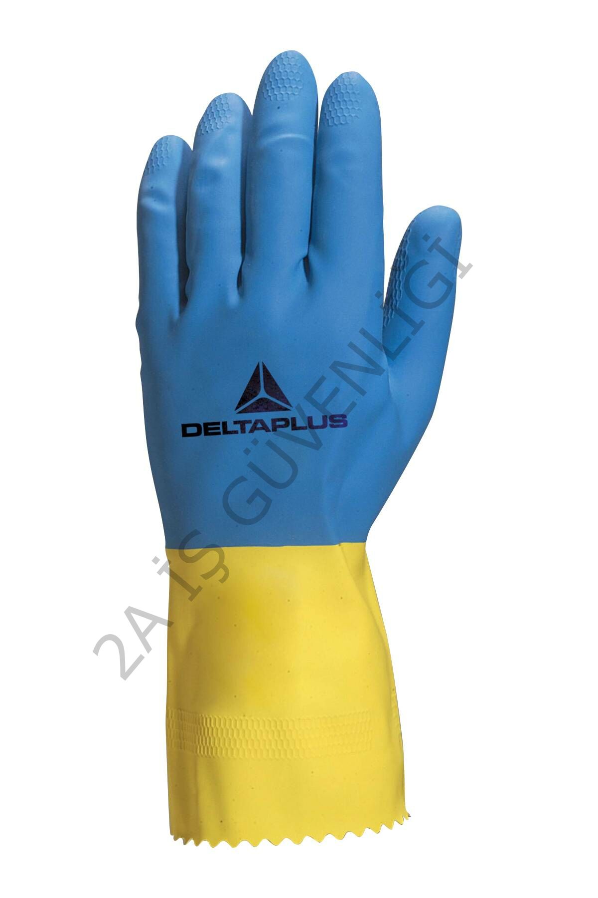 2A DELTA PLUS Ve330 Lateks Eldiven SARI-MAVİ - 9-9,5