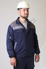 Twoa Workwear 7x7 Kışlık Mont Pantolon Takımı İçi Polarlı Kolları Kapitoneli (Mont + Pantolon) LACİVERTE GRİ - 3XL