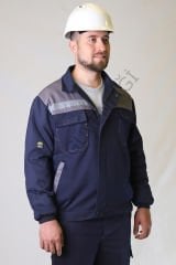 Twoa Workwear 7x7 Kışlık Mont Pantolon Takımı İçi Polarlı Kolları Kapitoneli (Mont + Pantolon) LACİVERTE GRİ - XL