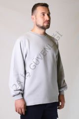 Twoa Workwear Sıfır Yaka Sweatshirt TW-2360 GRAY - 2XL