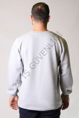 Twoa Workwear Sıfır Yaka Sweatshirt TW-2360 GRAY - 4XL