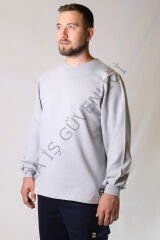 Twoa Workwear Sıfır Yaka Sweatshirt TW-2360 GRAY - M