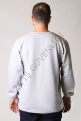 Twoa Workwear Sıfır Yaka Sweatshirt TW-2360 GRAY - XS