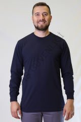 Twoa Workwear Sıfır Yaka Sweatshirt TW-2360 LAcivert - 2XL
