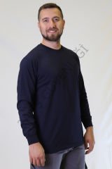 Twoa Workwear Sıfır Yaka Sweatshirt TW-2360 LAcivert - 4XL