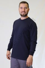 Twoa Workwear Sıfır Yaka Sweatshirt TW-2360 LAcivert - S