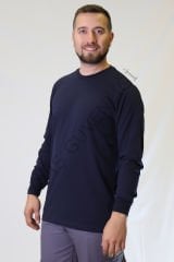 Twoa Workwear Sıfır Yaka Sweatshirt TW-2360 LAcivert - XL