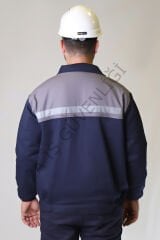 Twoa Workwear 7x7 Gabardin Kumaş Mont TW-2200 LACİVERTE GRİ - XL