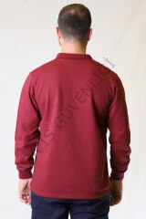 Twoa Workwear Polo Yaka Sweatshirt TW-2350 2XL - BORDO