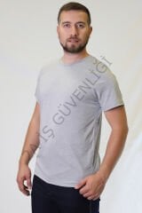 Twoa Workwear Sıfır Yaka Kısa Kollu T-Shirt GRAY - 3XL