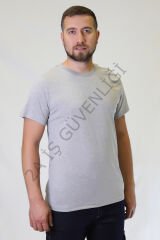 Twoa Workwear Sıfır Yaka Kısa Kollu T-Shirt GRAY - 3XL