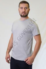 Twoa Workwear Sıfır Yaka Kısa Kollu T-Shirt GRAY - XL