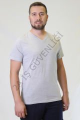 Twoa Workwear V Yaka Suprem Kısa Kollu T-Shirt GRAY - XL