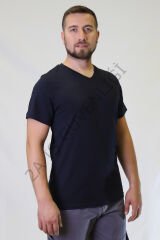 Twoa Workwear V Yaka Suprem Kısa Kollu T-Shirt LAcivert - 3XL