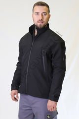 Twoa Workwear Rüzgar ve Su Geçirmez Softshell Outdoor Mont TW-2459 Siyah - 2XL