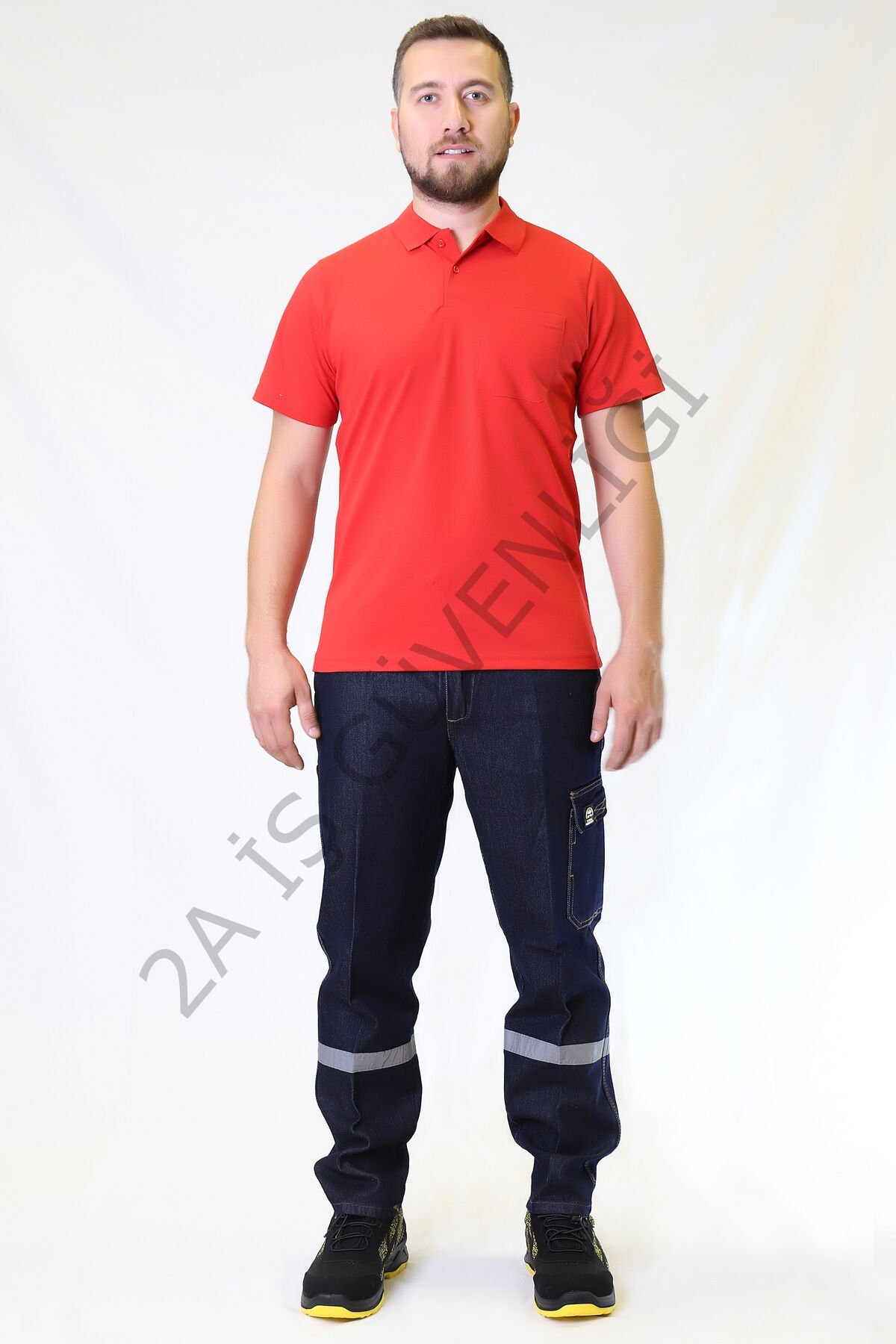 Twoa Workwear Likralı Jean Teknik Kot Pantolon TW-1120 TWOA LAcivert - 4XL