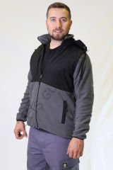 Twoa Workwear Rüzgara Dayanıklı Softshell Polar Mont GRAY - L