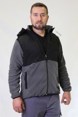 Twoa Workwear Rüzgara Dayanıklı Softshell Polar Mont GRAY - L