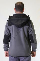 Twoa Workwear Rüzgara Dayanıklı Softshell Polar Mont GRAY - S